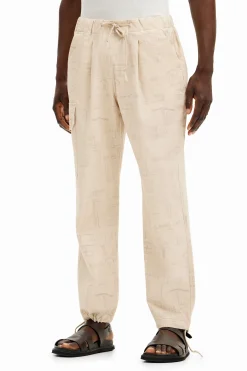 Jeans E Calças<Desigual Calça cargo estampada