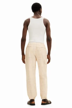 Jeans E Calças<Desigual Calça cargo estampada