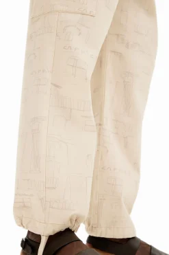 Jeans E Calças<Desigual Calça cargo estampada