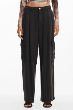 Calças<Desigual Calça cargo fluida
