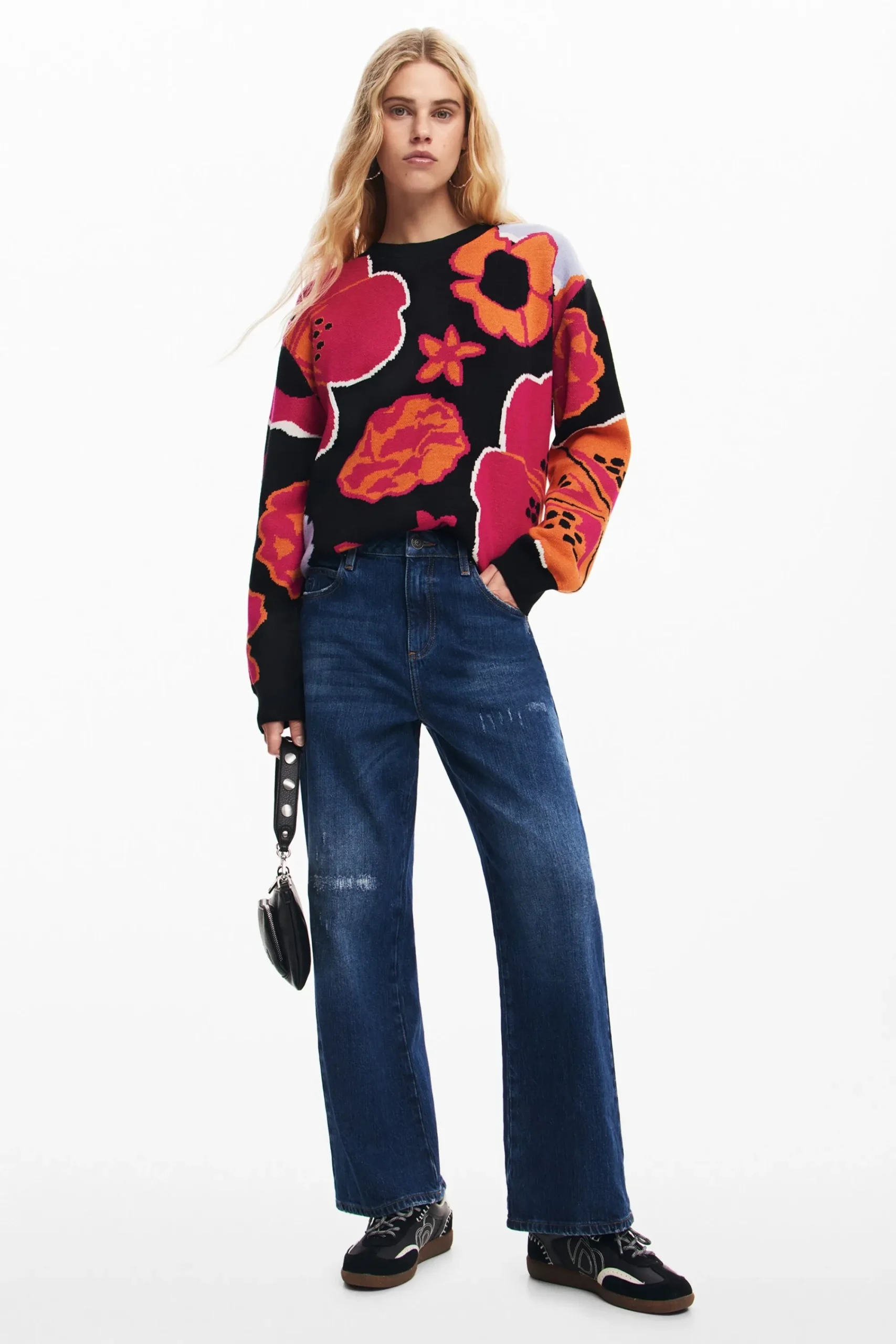 Jeans|Calças<Desigual Calça culotte de denim