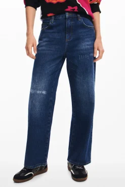 Jeans|Calças<Desigual Calça culotte de denim