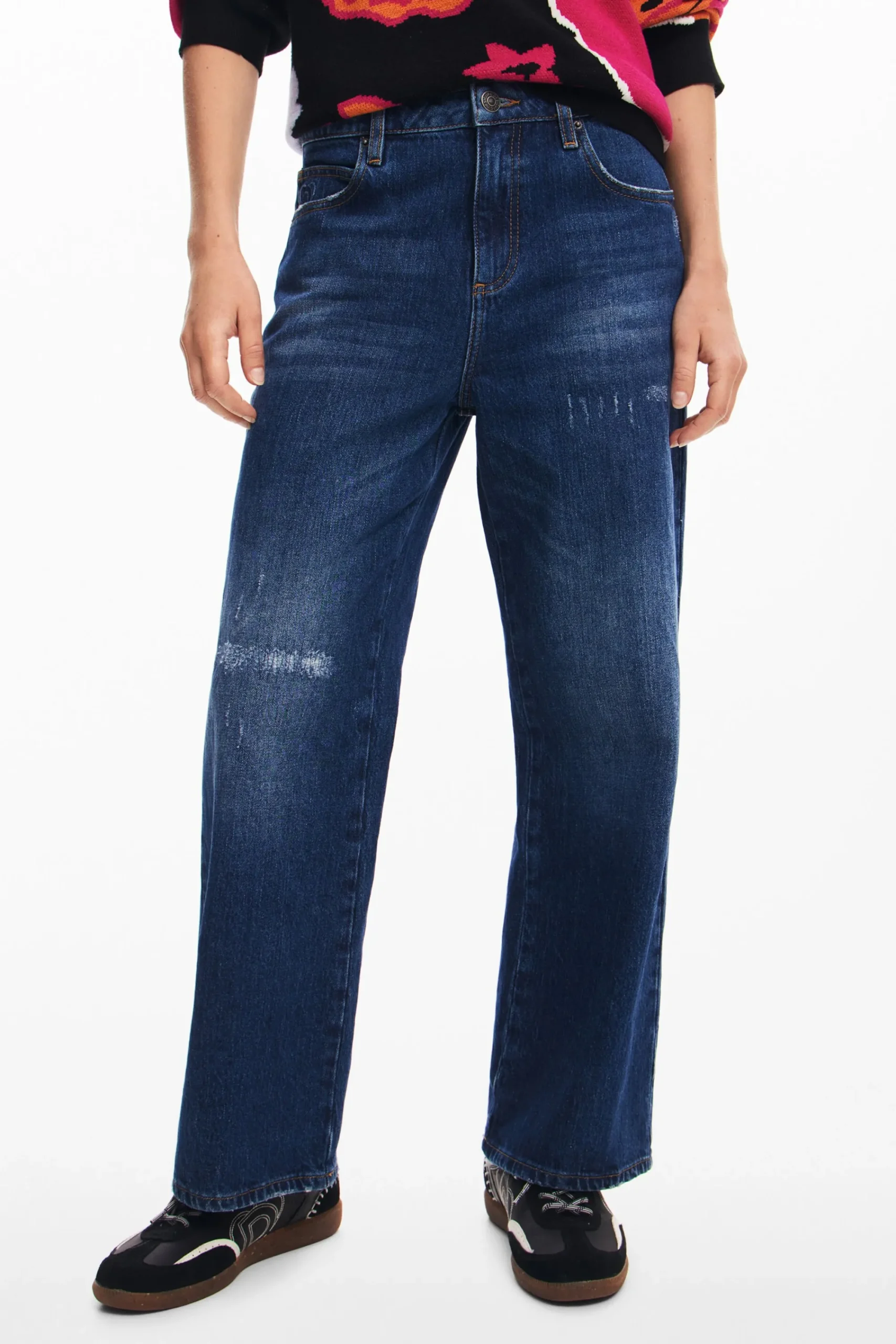 Jeans|Calças<Desigual Calça culotte de denim