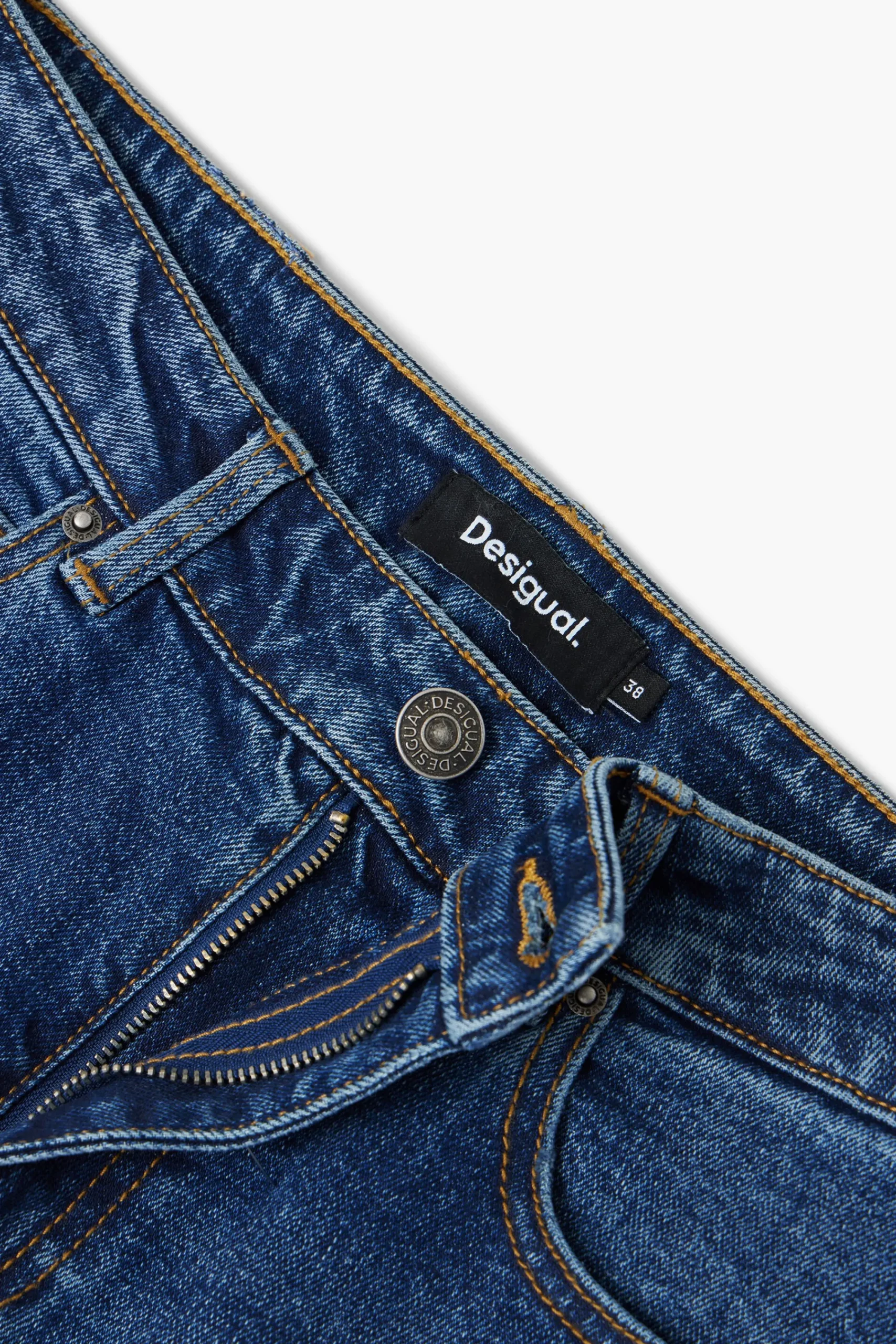 Jeans|Calças<Desigual Calça culotte de denim