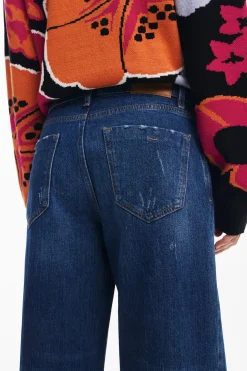 Jeans|Calças<Desigual Calça culotte de denim
