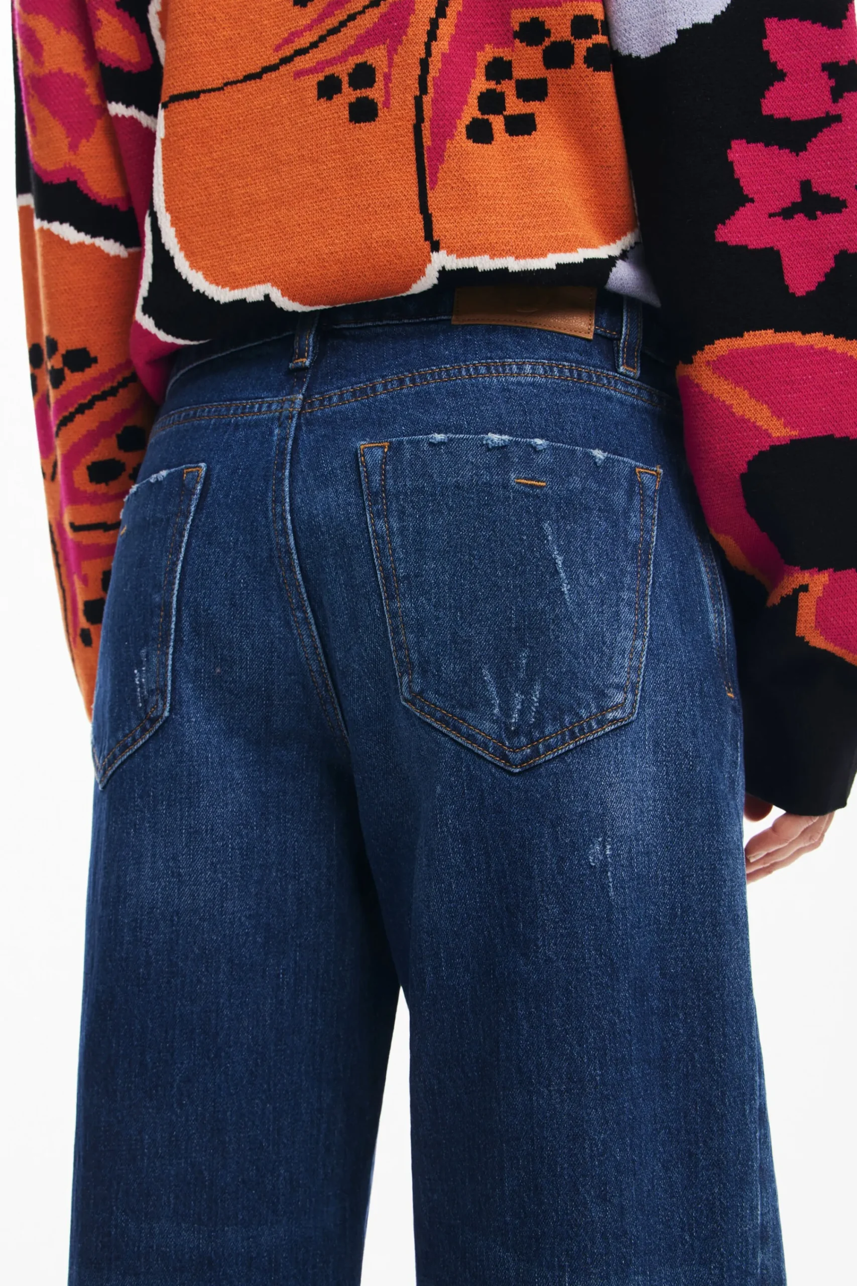 Jeans|Calças<Desigual Calça culotte de denim