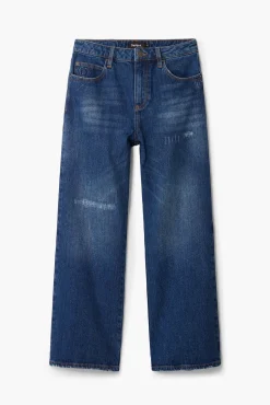 Jeans|Calças<Desigual Calça culotte de denim