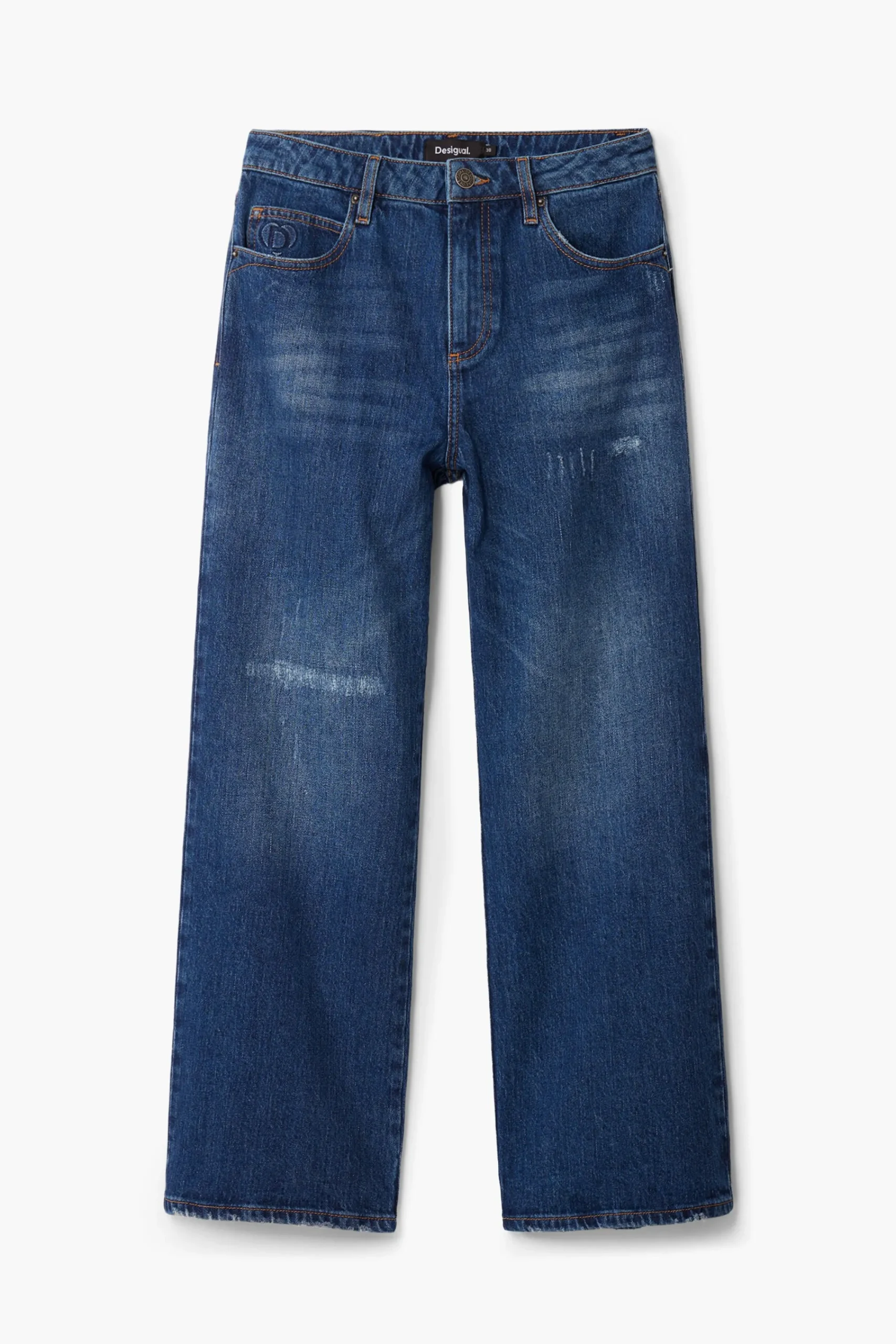 Jeans|Calças<Desigual Calça culotte de denim