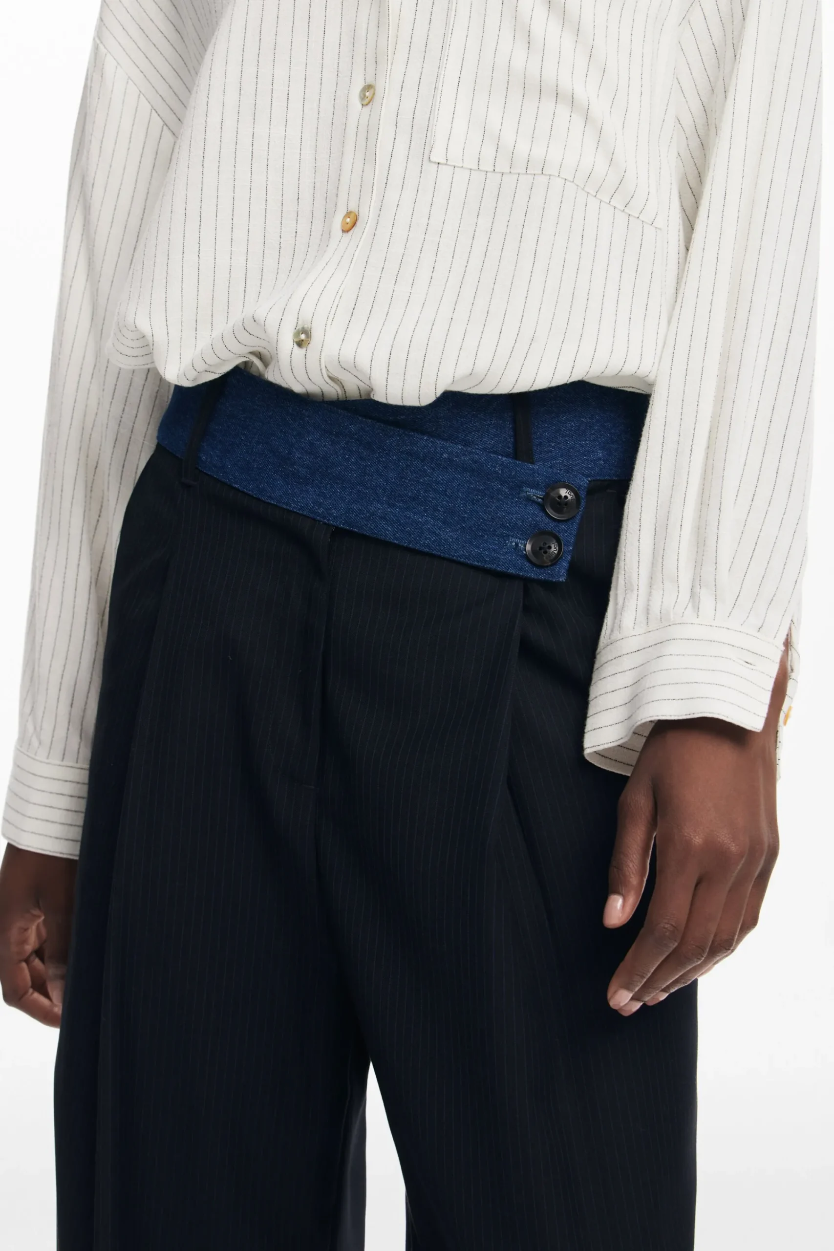 Calças<Desigual Calça de alfaiataria combinada