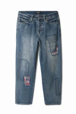 Jeans E Calças<Desigual Calça de denim com remendos