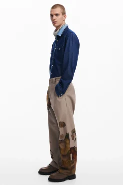 Jeans E Calças<Desigual Calça estampada de flores