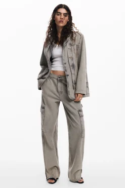 Calças|Jeans<Desigual Calça jeans cargo