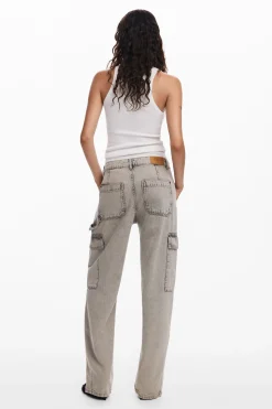 Calças|Jeans<Desigual Calça jeans cargo