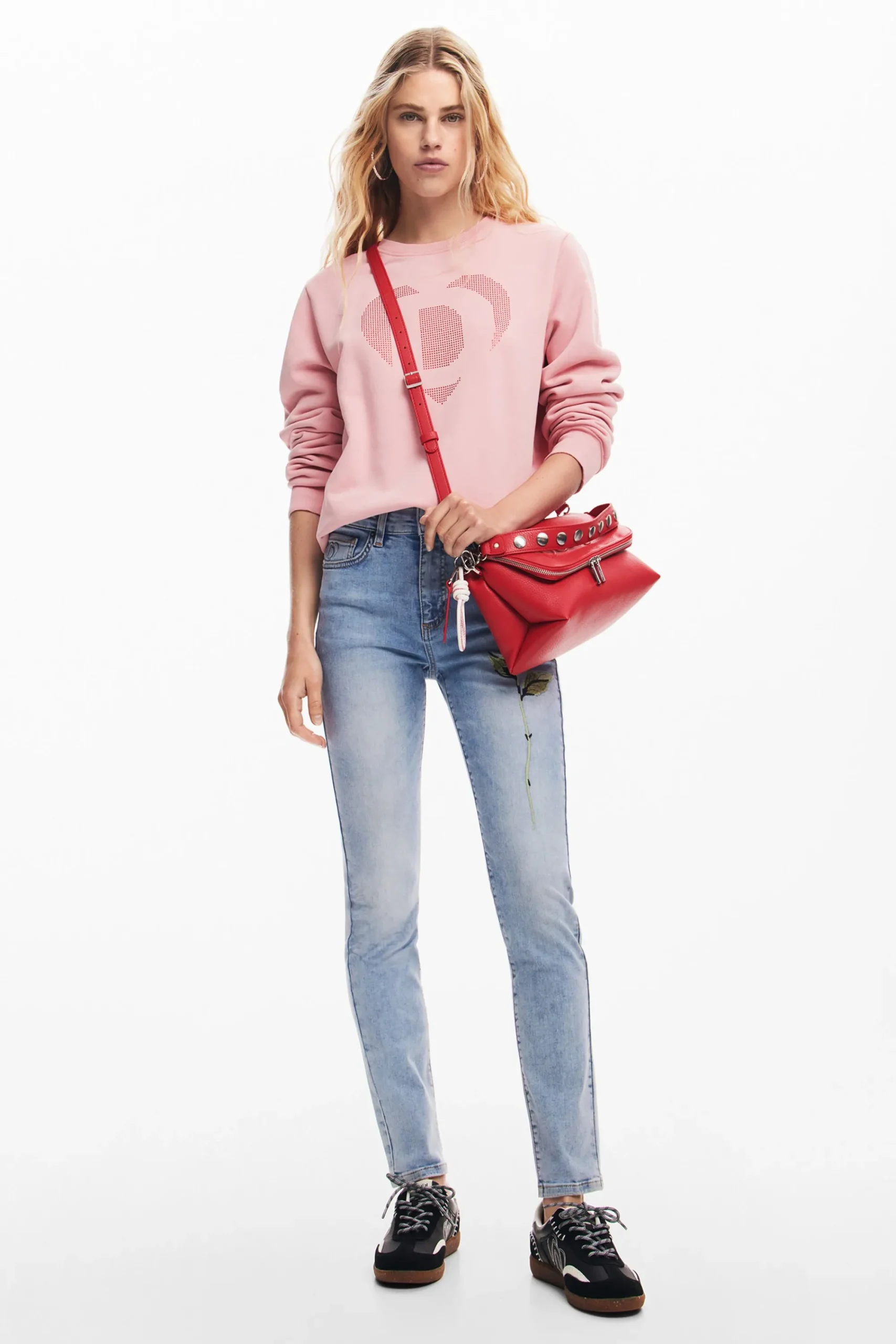 Jeans|Calças<Desigual Calça jeans rosa