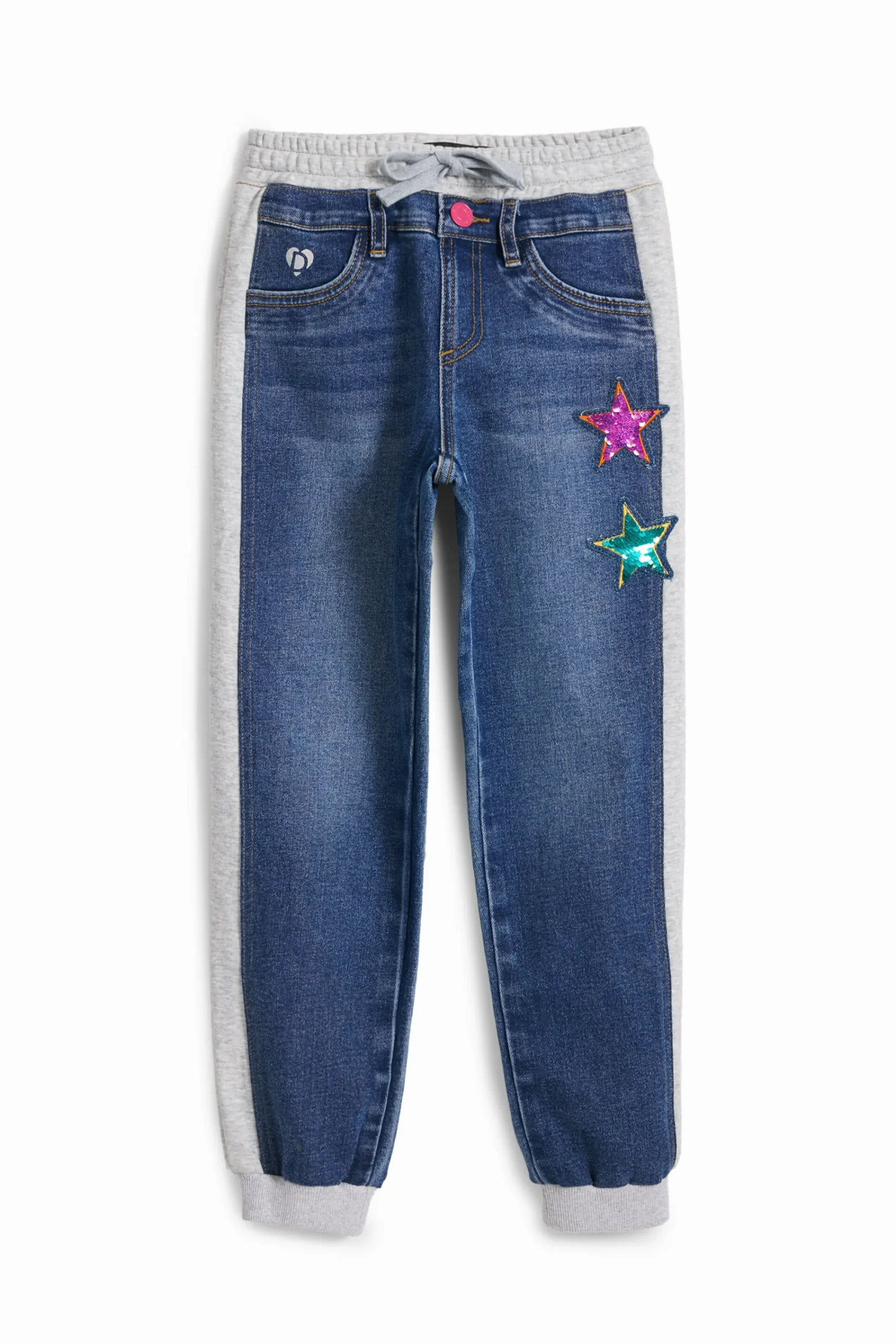 Saias E Calças<Desigual Calça jogger canelada com estrelas