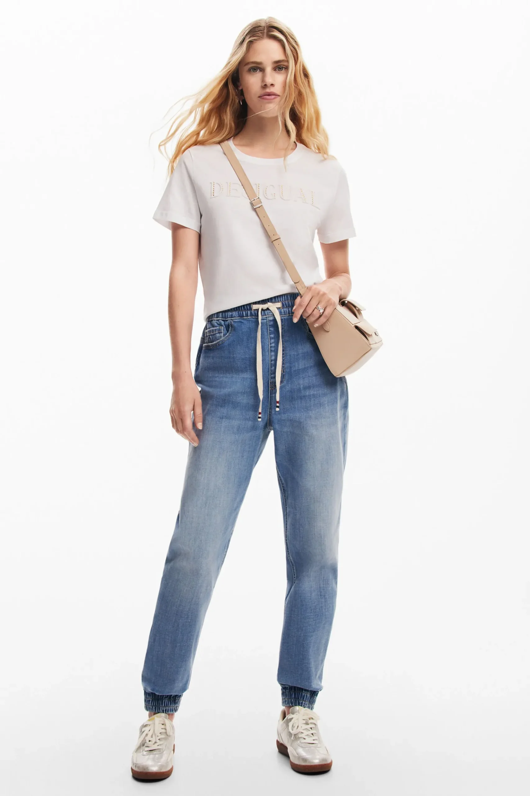 Jeans|Calças<Desigual Calça jogger de denim
