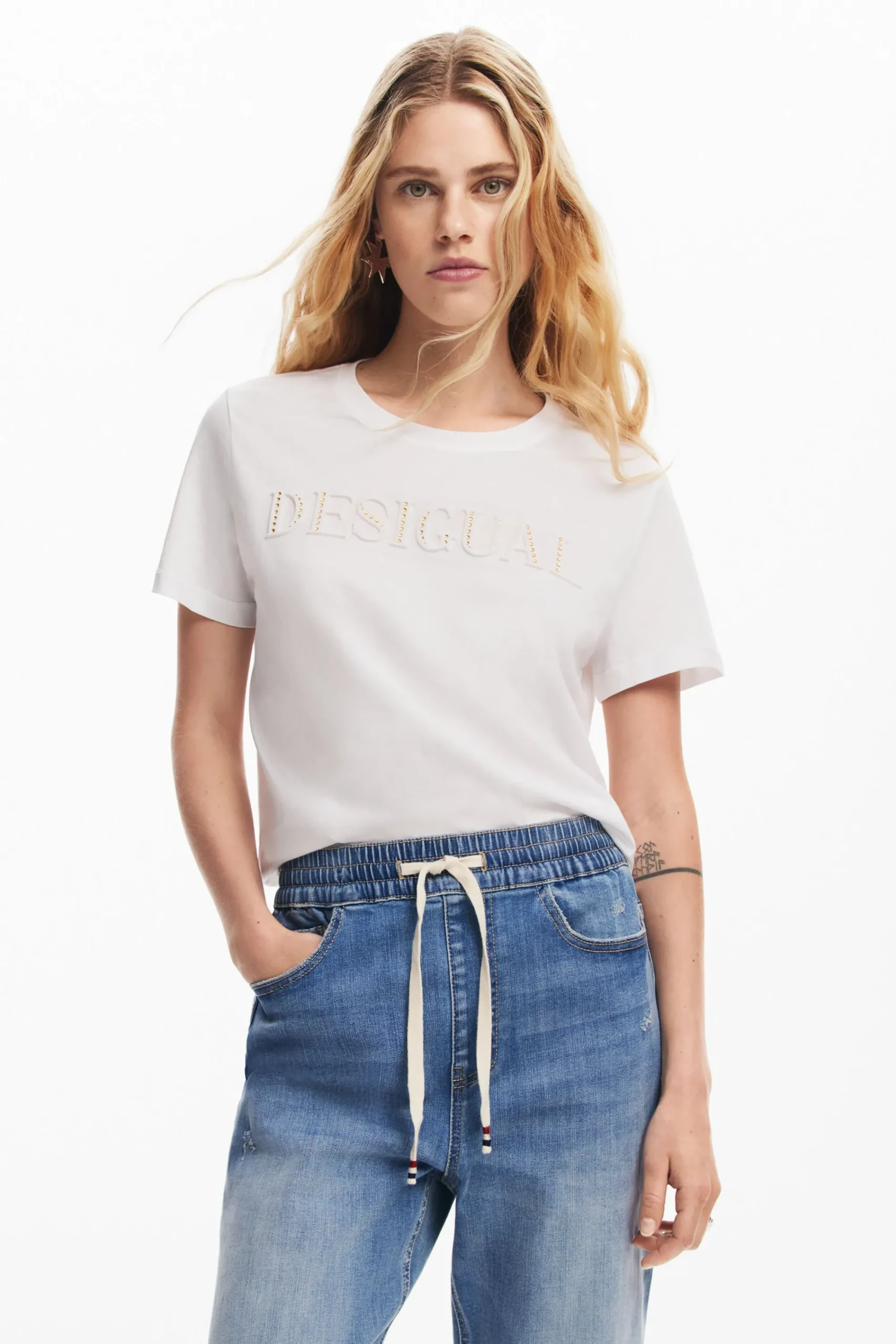Jeans|Calças<Desigual Calça jogger de denim