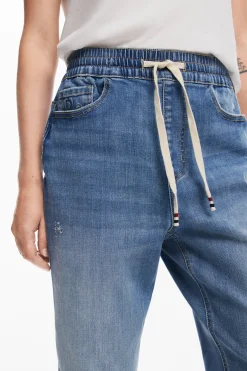 Jeans|Calças<Desigual Calça jogger de denim