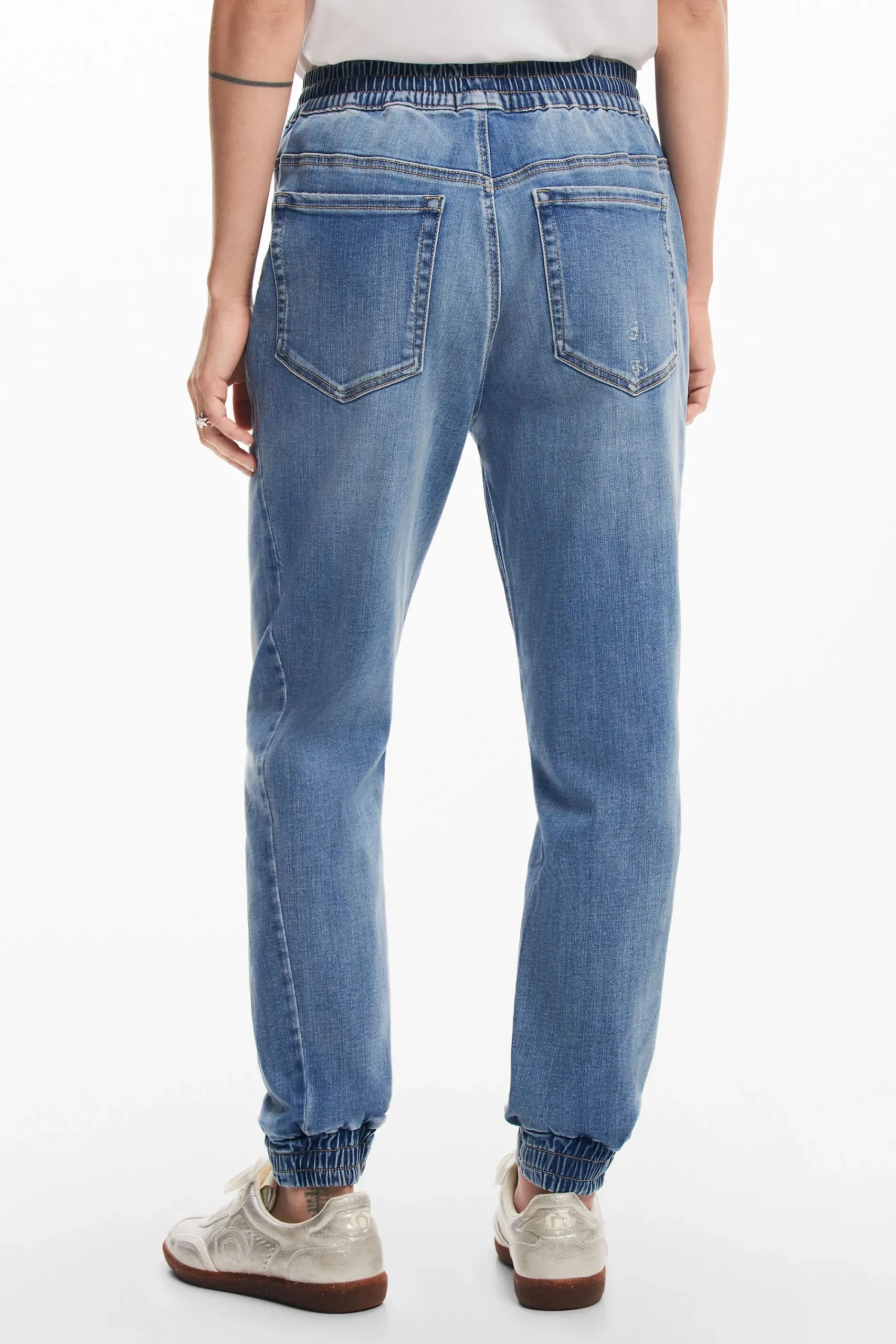 Jeans|Calças<Desigual Calça jogger de denim