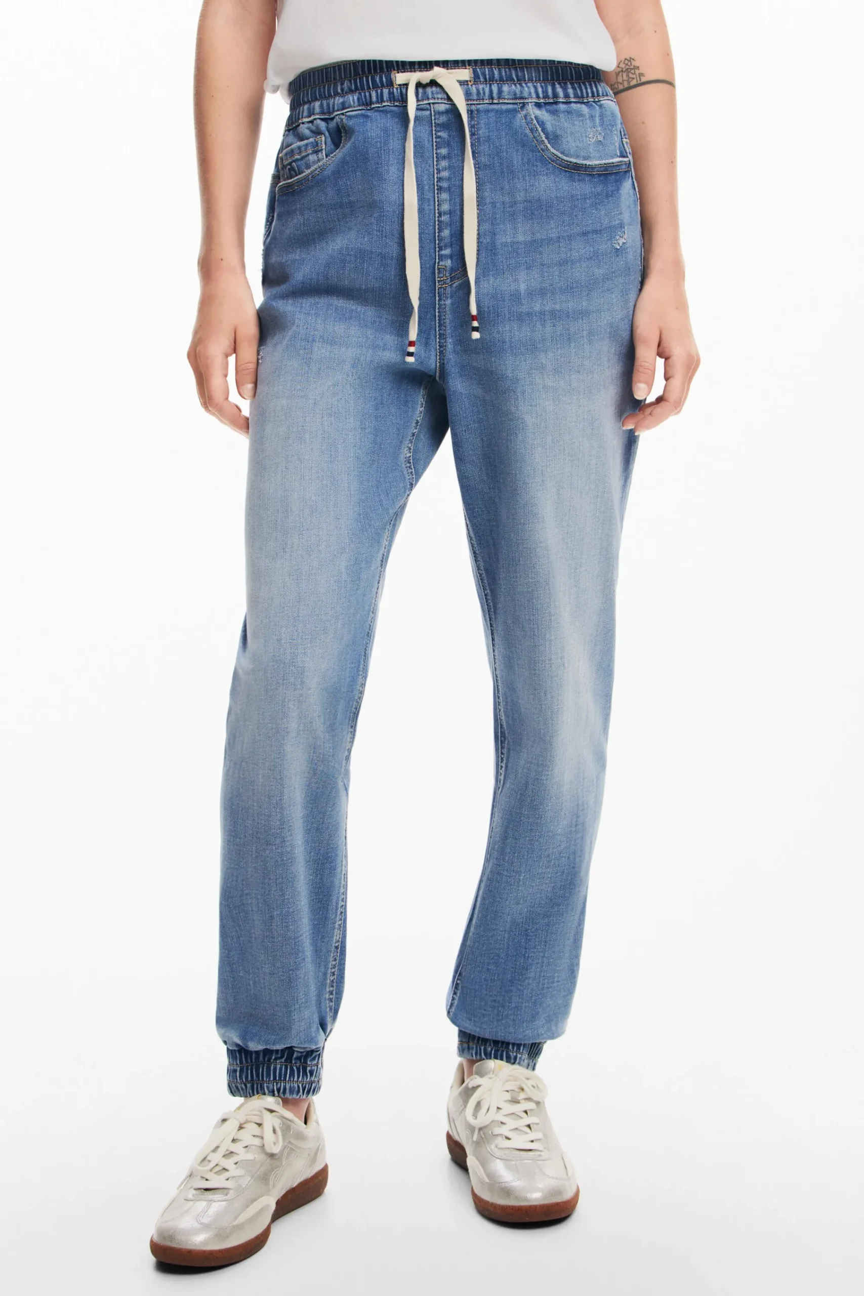 Jeans|Calças<Desigual Calça jogger de denim