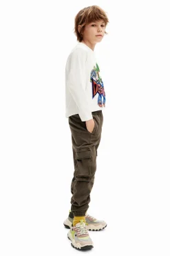 Calças E Jeans<Desigual Calça jogger longa com bolsos cargo