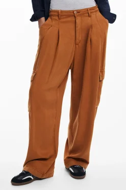 Calças<Desigual Calças cargo fluidas