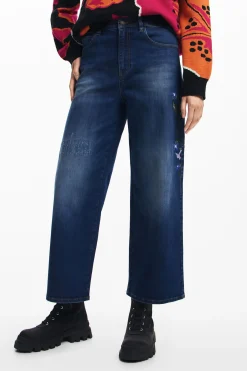 Jeans|Calças<Desigual Calças culotte de denim