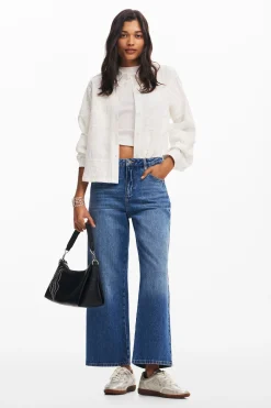 Jeans|Calças<Desigual Calças culotte de denim