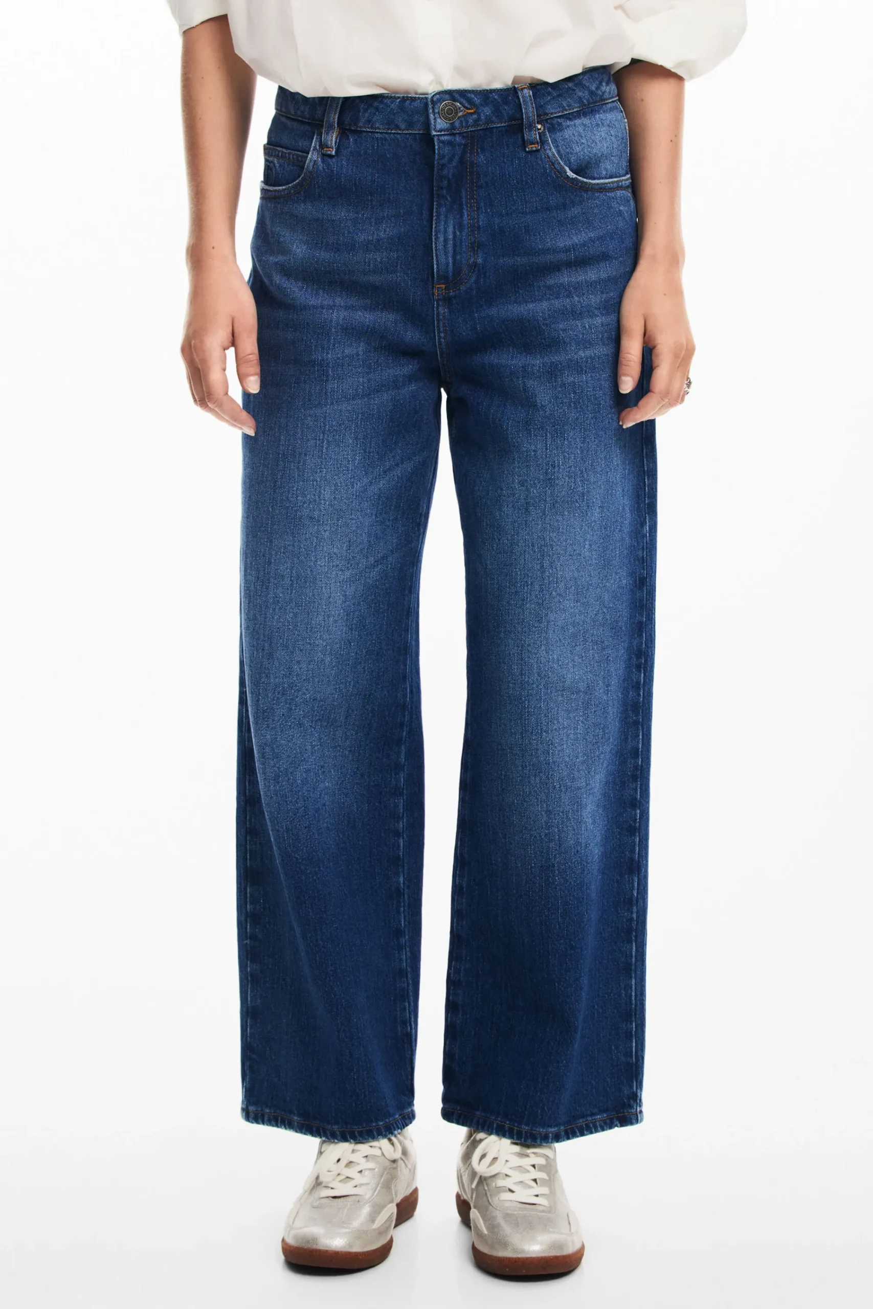 Jeans|Calças<Desigual Calças culotte rosa