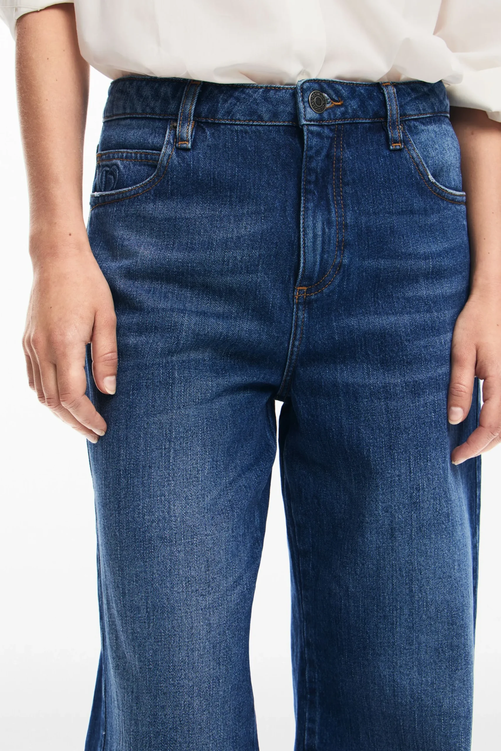 Jeans|Calças<Desigual Calças culotte rosa