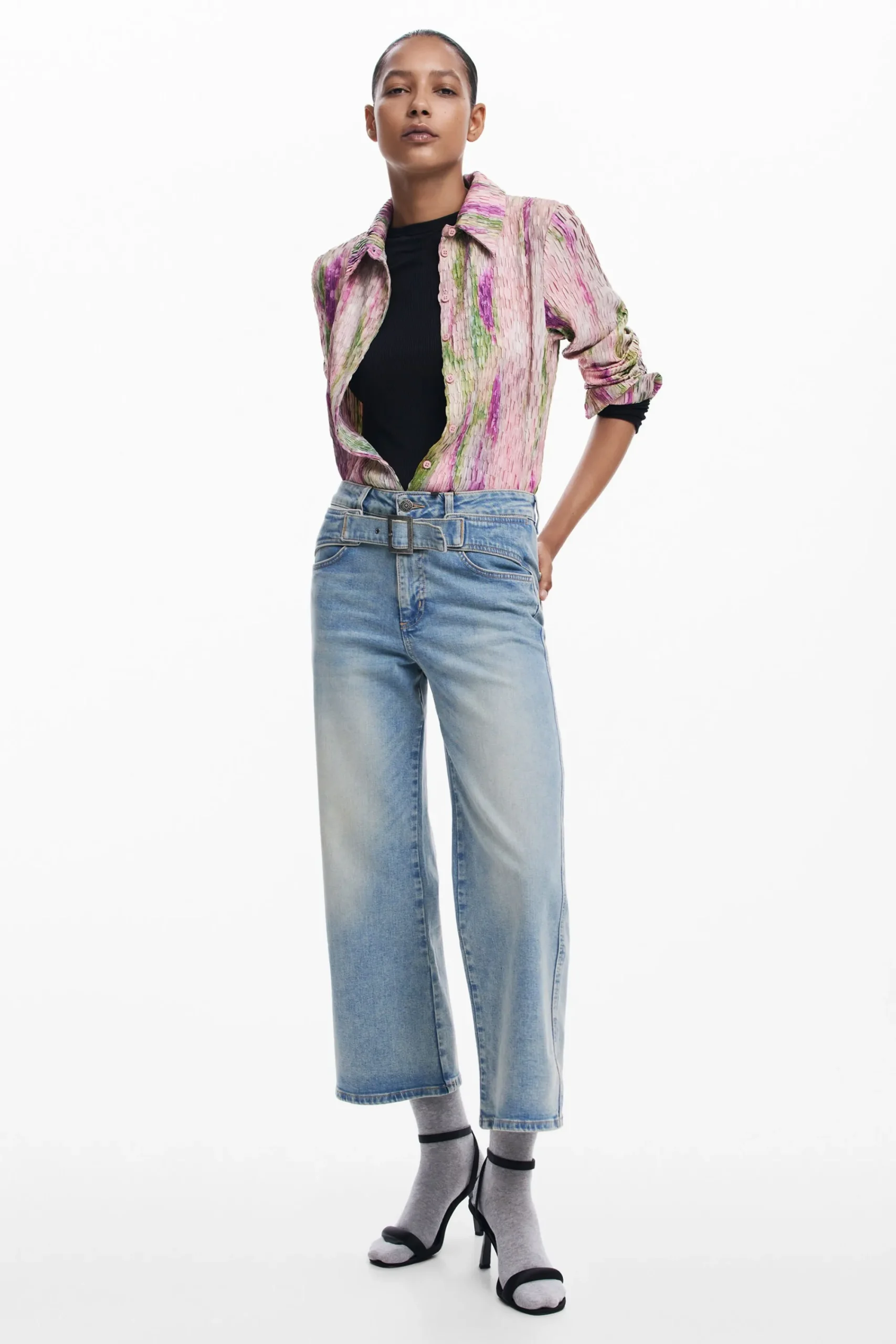 Jeans<Desigual Calças de ganga