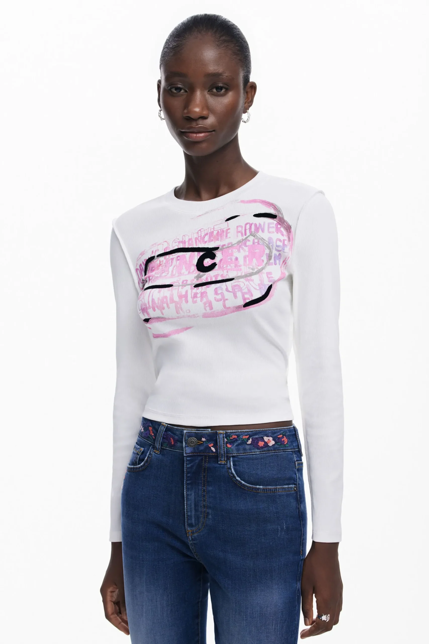 Jeans<Desigual Calças de ganga