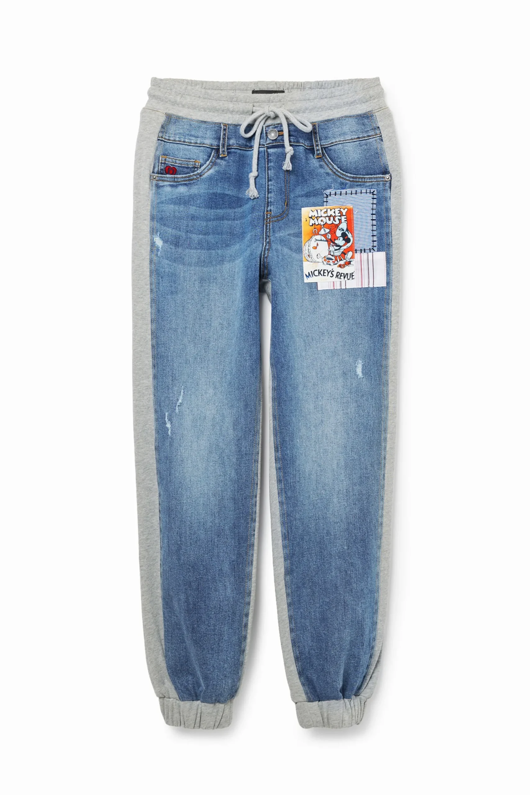 Jeans|Calças<Desigual Calças de ganga Jogger Mickey Mouse