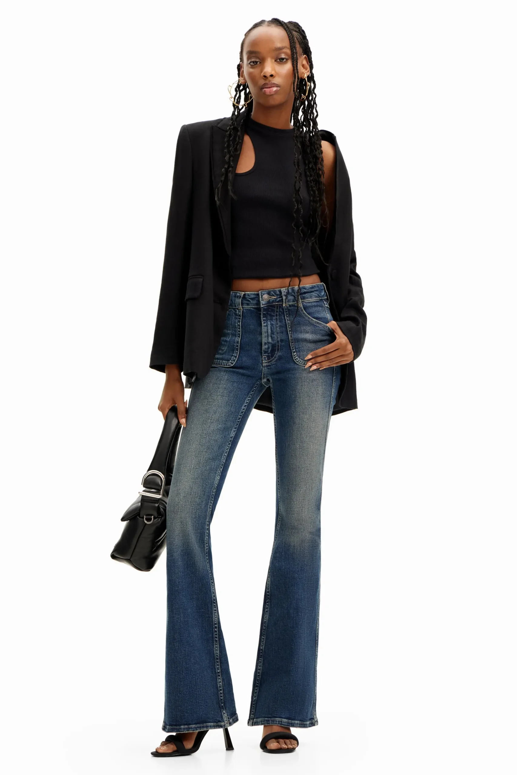 Jeans|Calças<Desigual Calças Flare