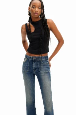 Jeans|Calças<Desigual Calças Flare