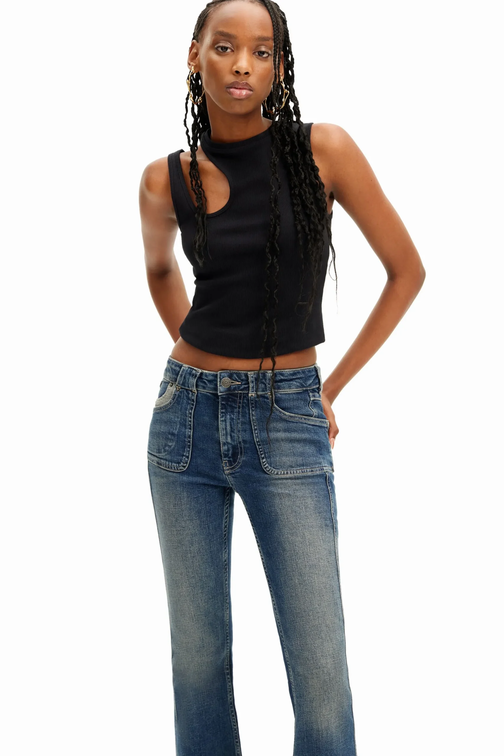 Jeans|Calças<Desigual Calças Flare