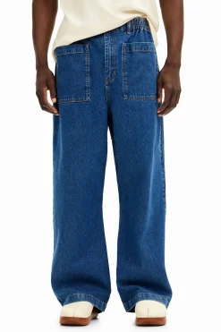 Jeans E Calças<Desigual Calças jeans longas com bolsos