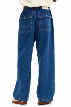 Jeans E Calças<Desigual Calças jeans longas com bolsos