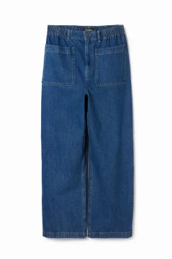 Jeans E Calças<Desigual Calças jeans longas com bolsos