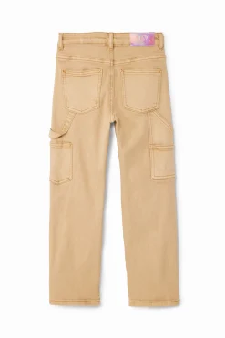 Saias E Calças<Desigual Calças retas de denim