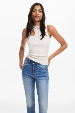 Jeans|Calças<Desigual Calças skinny lisas
