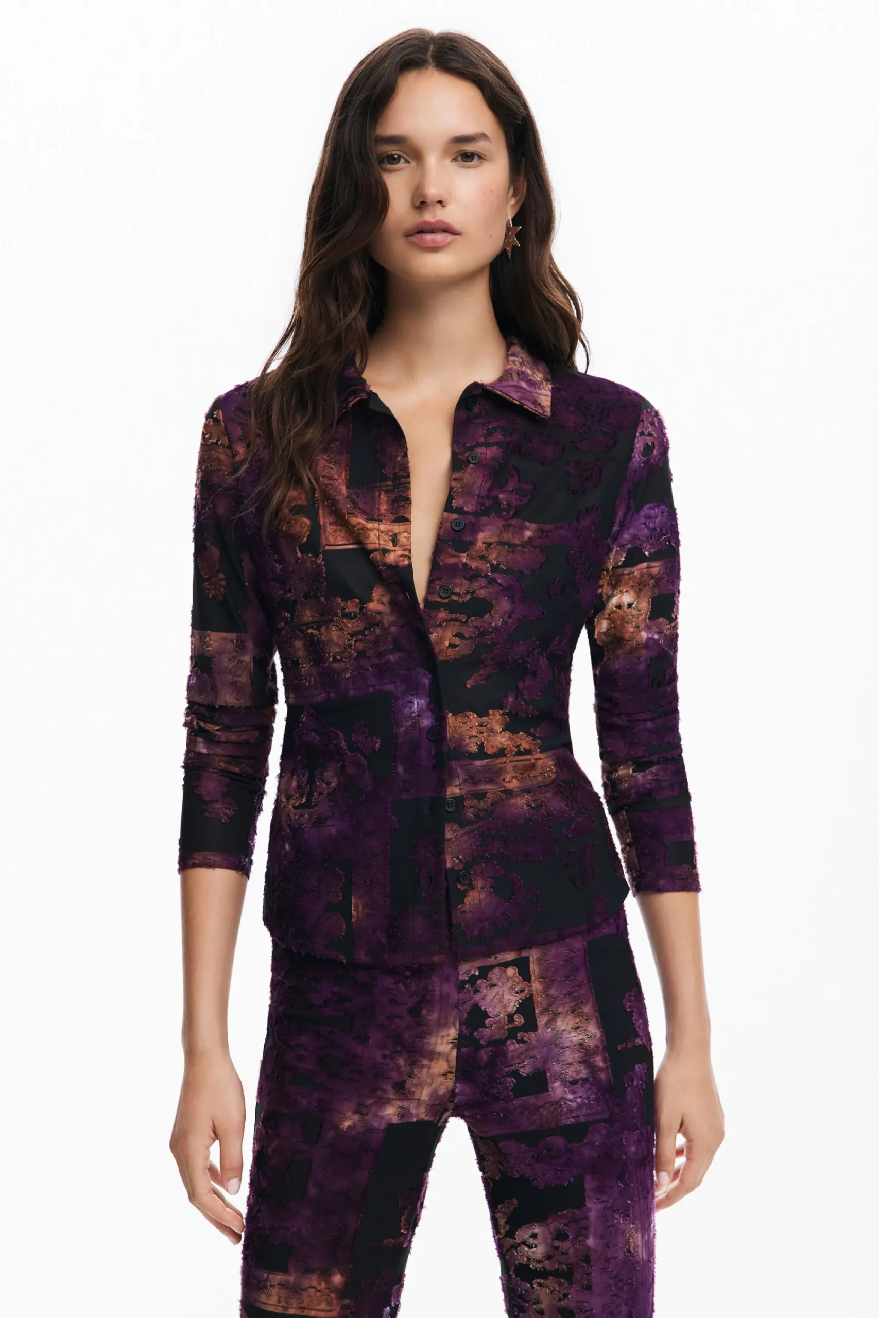 Camisas E Blusas|T-shirts<Desigual Camisa com efeito difuminado