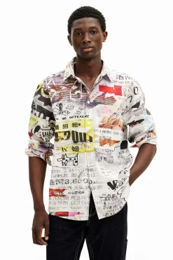 T-shirts|Camisas<Desigual Camisa com estampa de prensa japonesa