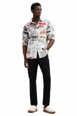 T-shirts|Camisas<Desigual Camisa com estampa de prensa japonesa