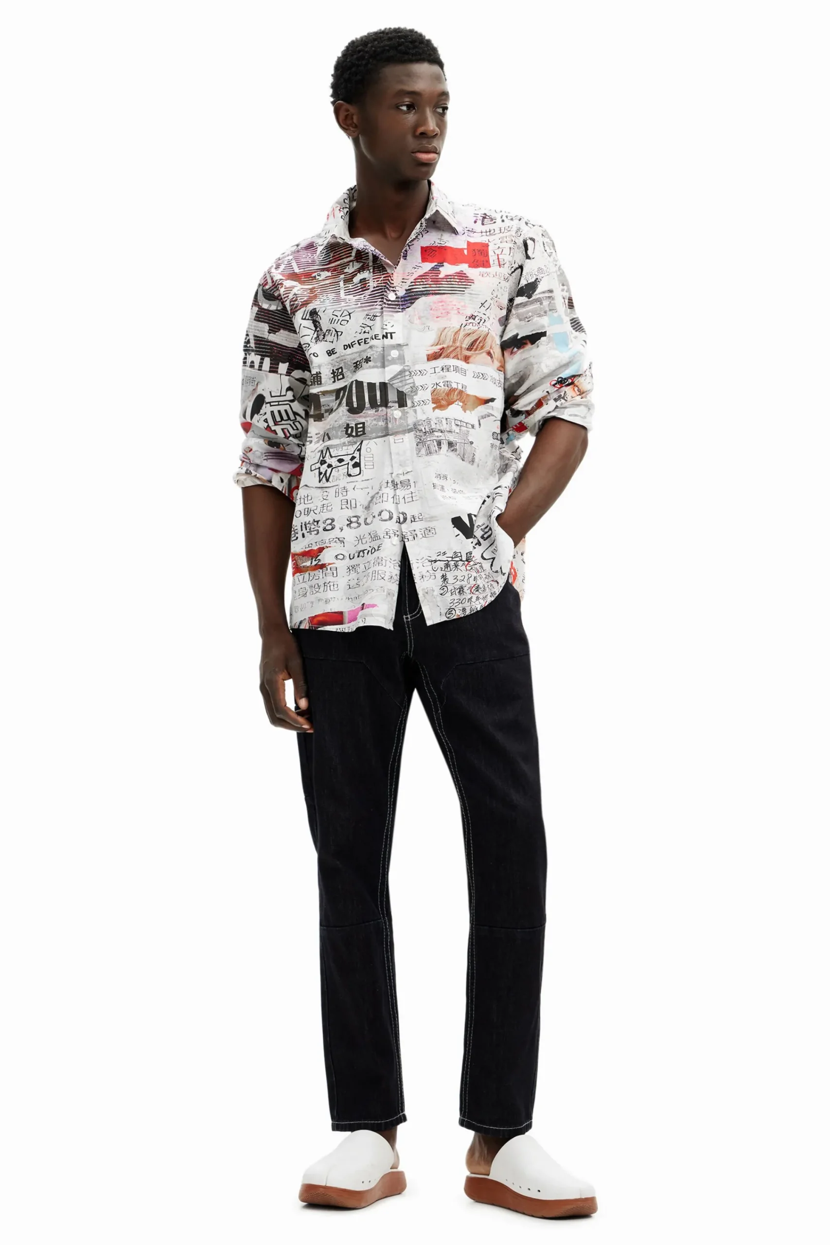 T-shirts|Camisas<Desigual Camisa com estampa de prensa japonesa