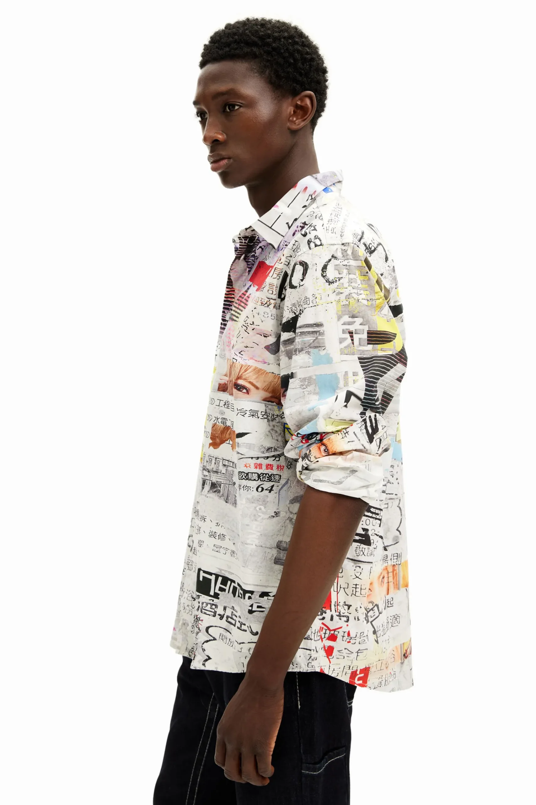 T-shirts|Camisas<Desigual Camisa com estampa de prensa japonesa