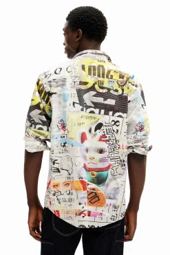 T-shirts|Camisas<Desigual Camisa com estampa de prensa japonesa