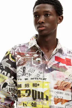 T-shirts|Camisas<Desigual Camisa com estampa de prensa japonesa