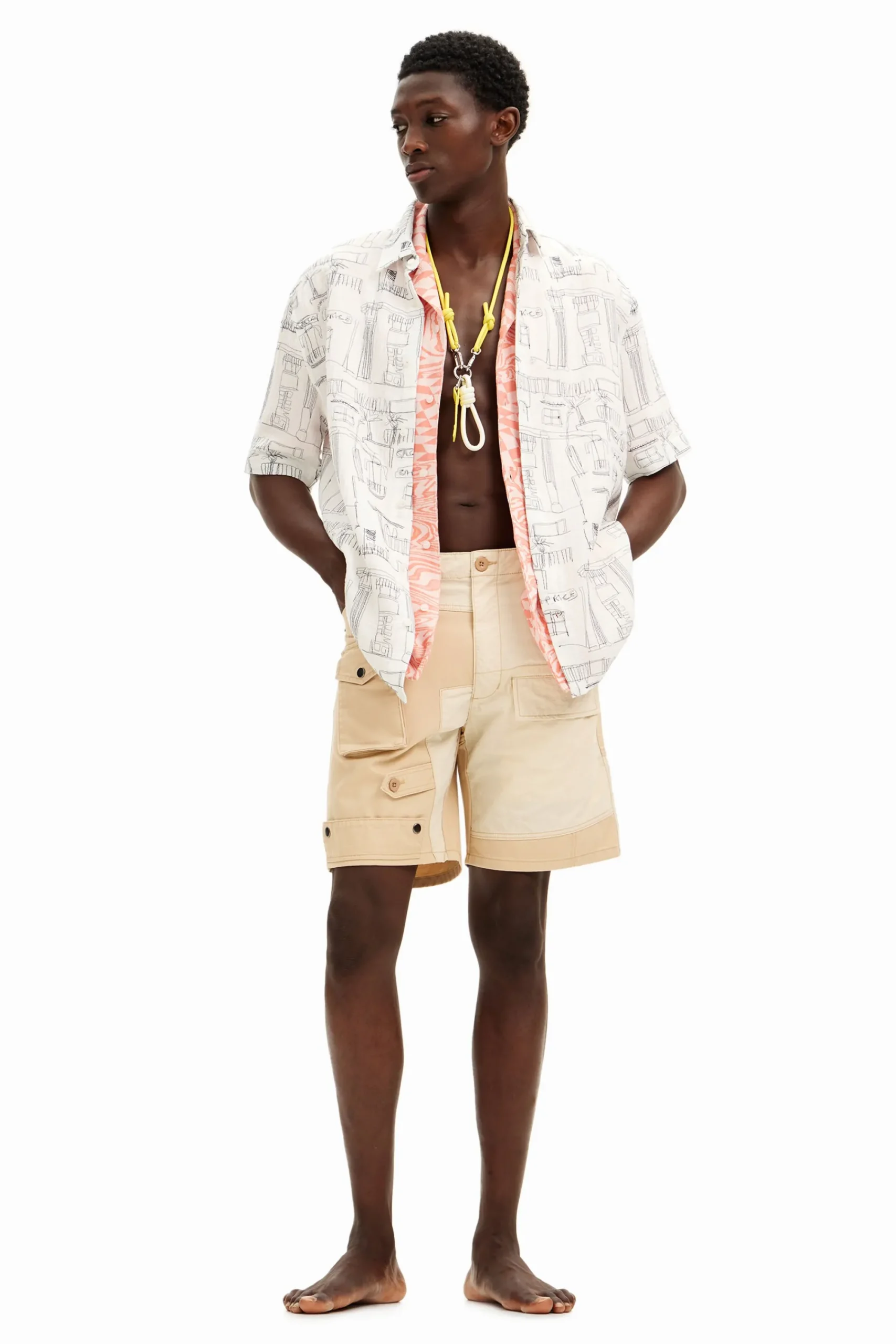 T-shirts|Camisas<Desigual Camisa com ilustrações de colunas