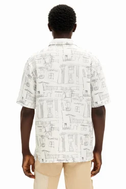 T-shirts|Camisas<Desigual Camisa com ilustrações de colunas